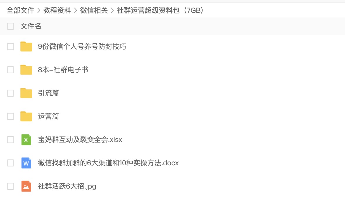 2020社群運(yùn)營超級(jí)資料包（7GB) 百度網(wǎng)盤插圖1