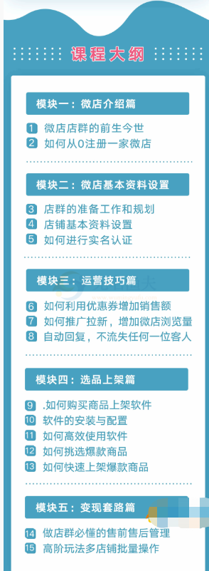 零成本微店店群系列課 手把手教你月入20000元 百度云分享_趣資料視頻教程插圖1