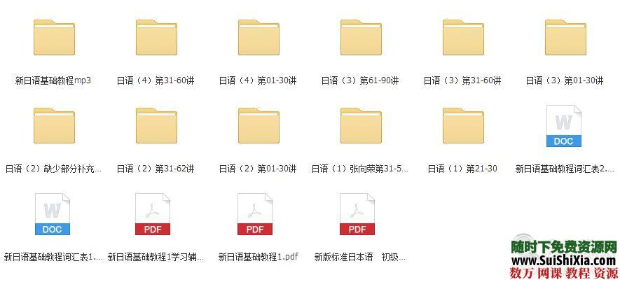 日語學(xué)習(xí)資料大全，新日語基礎(chǔ)mp3+視頻教程+單詞表插圖