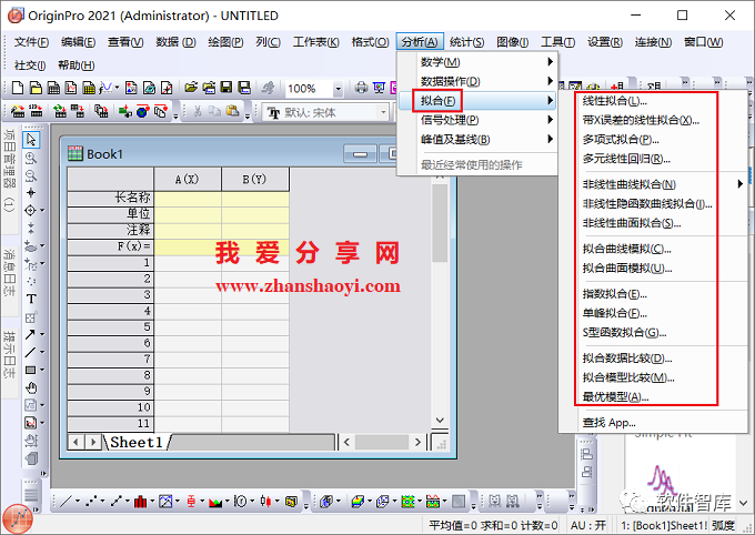 Origin2021如何對(duì)數(shù)據(jù)進(jìn)行非線性曲線擬合？插圖