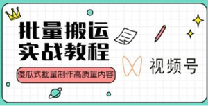 視頻號批量搬運實戰(zhàn)操作運營賺錢教程，傻瓜式批量制作高質量內(nèi)容【附視頻教程+PPT】插圖