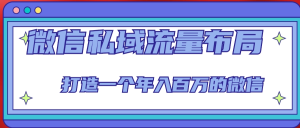 微信私域流量布局課程，打造年入百萬(wàn)的微信【7節(jié)視頻課】百度網(wǎng)盤插圖