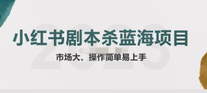 拆解小紅書藍(lán)海賽道：劇本殺副業(yè)項(xiàng)目，玩法思路教程百度網(wǎng)盤插圖