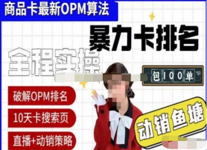 《抖店OPM排名最新玩法+動(dòng)銷(xiāo)服務(wù)》抖音小店商品卡OPM算法破解玩法百度網(wǎng)盤(pán)插圖