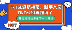 TikTok避坑指南，新手入局TikTok別再踩坑百度網(wǎng)盤插圖