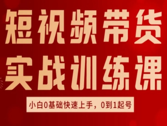 短視頻帶貨實(shí)戰(zhàn)訓(xùn)練課，好物分享實(shí)操，小白0基礎(chǔ)快速上手，0到1起號(hào)插圖