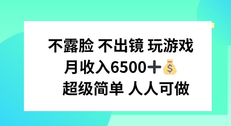 不露臉 不出境 玩游戲，月入6500 超級(jí)簡(jiǎn)單 人人可做【項(xiàng)目揭秘】插圖