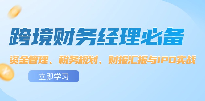 跨境財務經(jīng)理必備：資金管理、稅務規(guī)劃、財報匯報與IPO實戰(zhàn)插圖